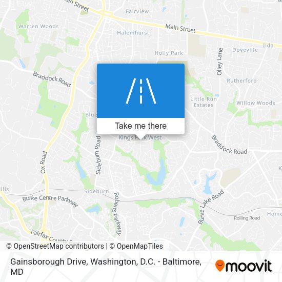 Gainsborough Drive map