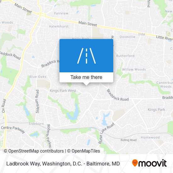 Ladbrook Way map