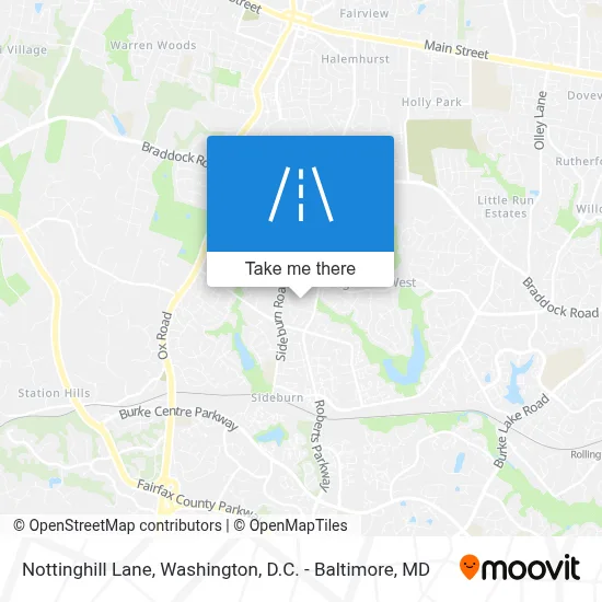 Nottinghill Lane map
