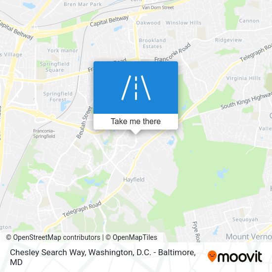 Chesley Search Way map
