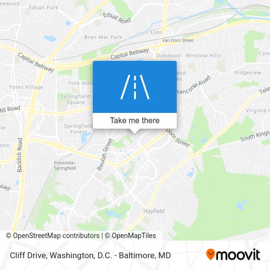 Cliff Drive map