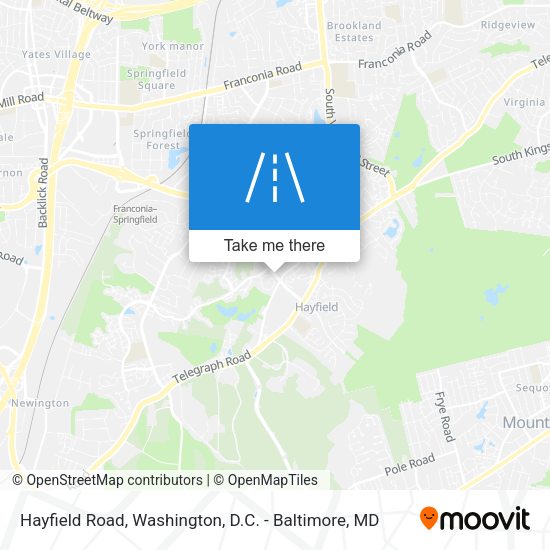 Hayfield Road map