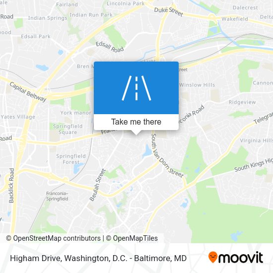 Higham Drive map