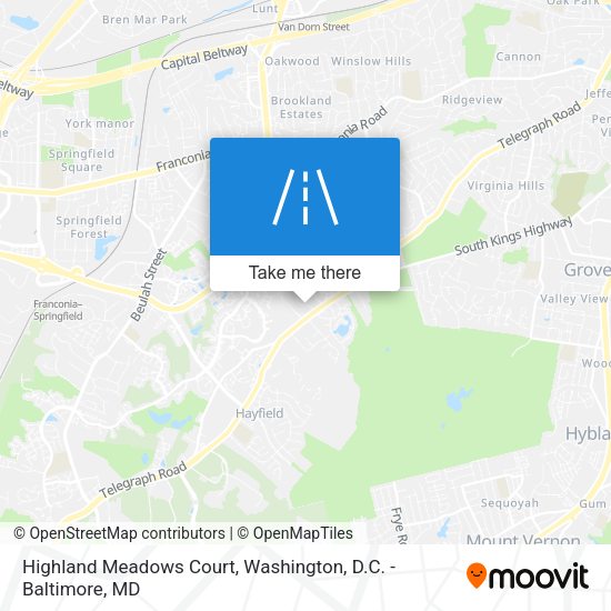 Highland Meadows Court map