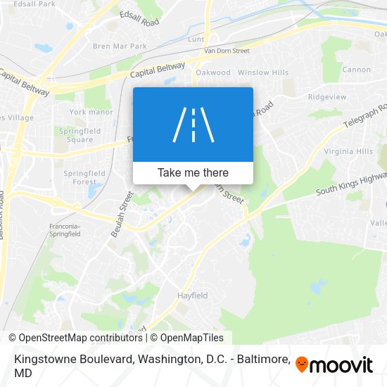 Kingstowne Boulevard map