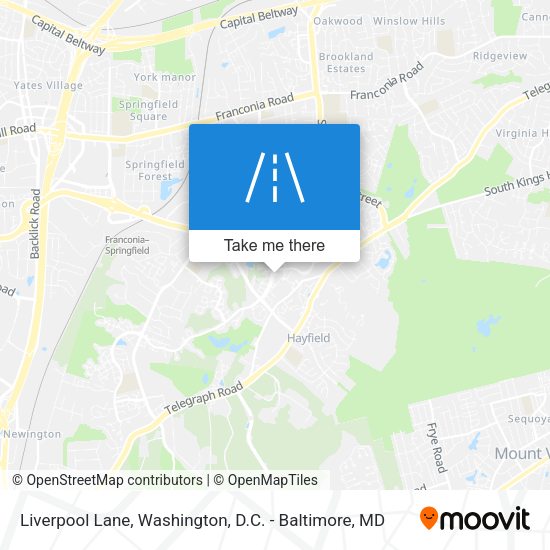 Mapa de Liverpool Lane