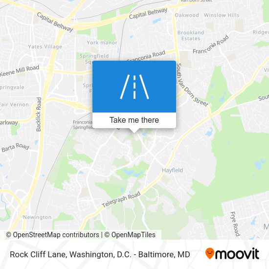 Rock Cliff Lane map