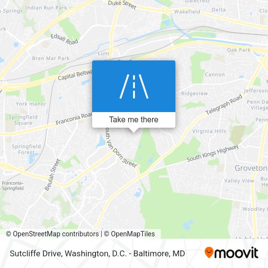 Mapa de Sutcliffe Drive