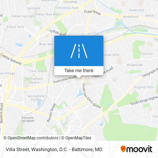Villa Street map