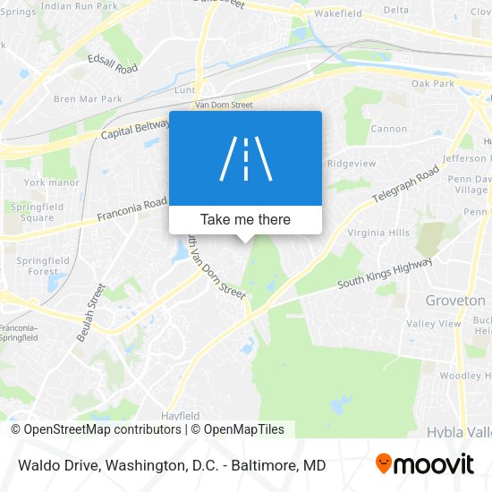 Mapa de Waldo Drive