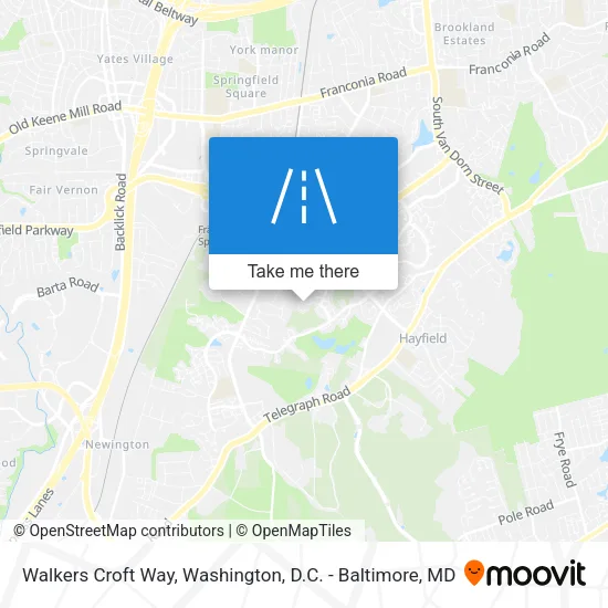 Walkers Croft Way map