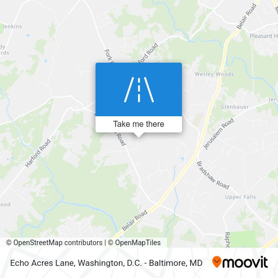 Echo Acres Lane map