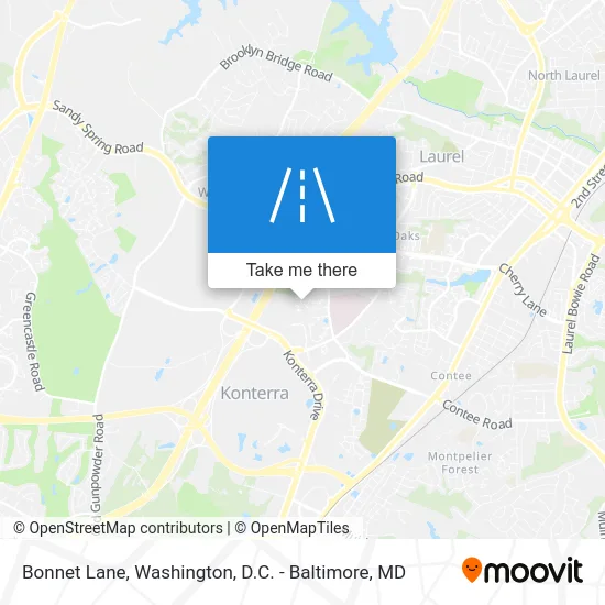 Bonnet Lane map