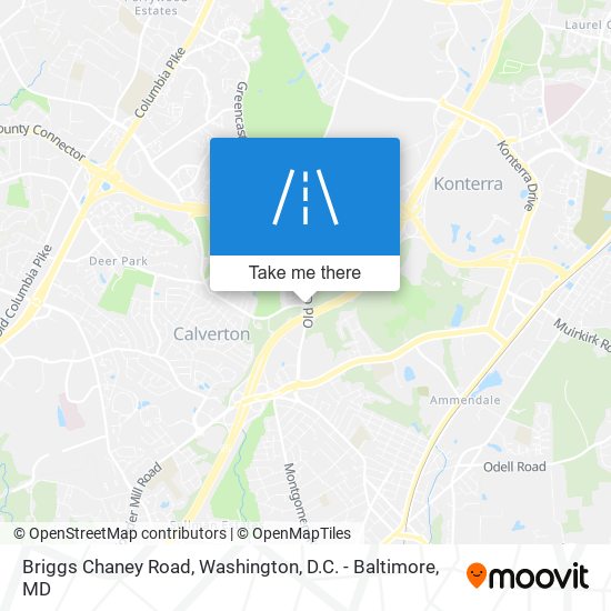 Briggs Chaney Road map