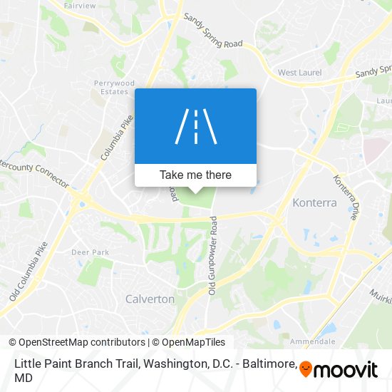 Mapa de Little Paint Branch Trail