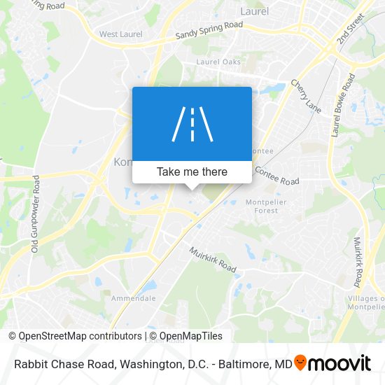 Rabbit Chase Road map