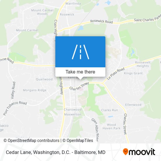 Cedar Lane map