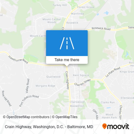 Crain Highway map