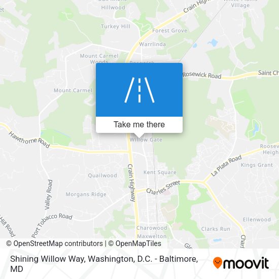 Mapa de Shining Willow Way