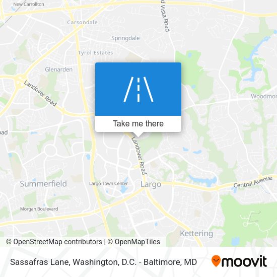 Sassafras Lane map