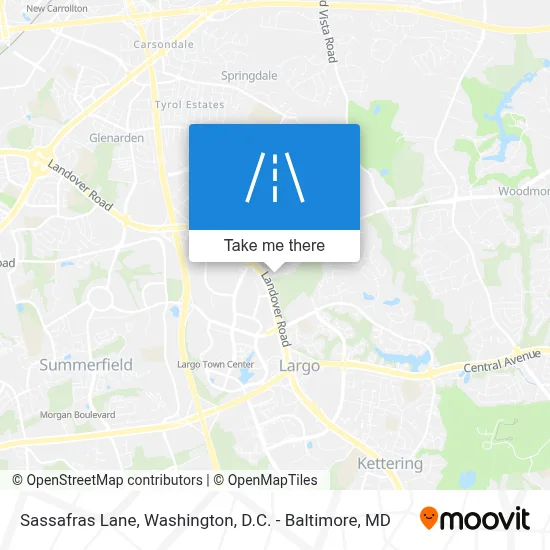 Sassafras Lane map