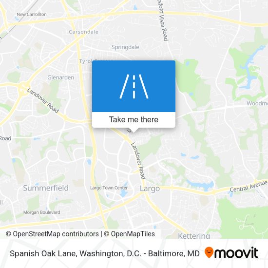 Spanish Oak Lane map