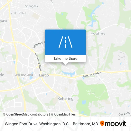 Winged Foot Drive map