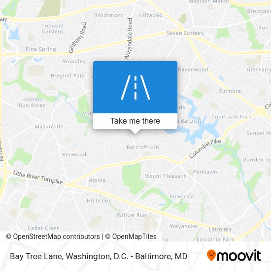 Bay Tree Lane map