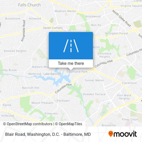 Mapa de Blair Road