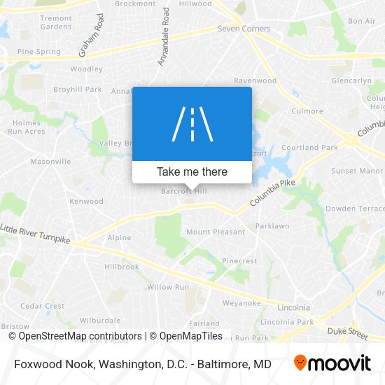 Foxwood Nook map