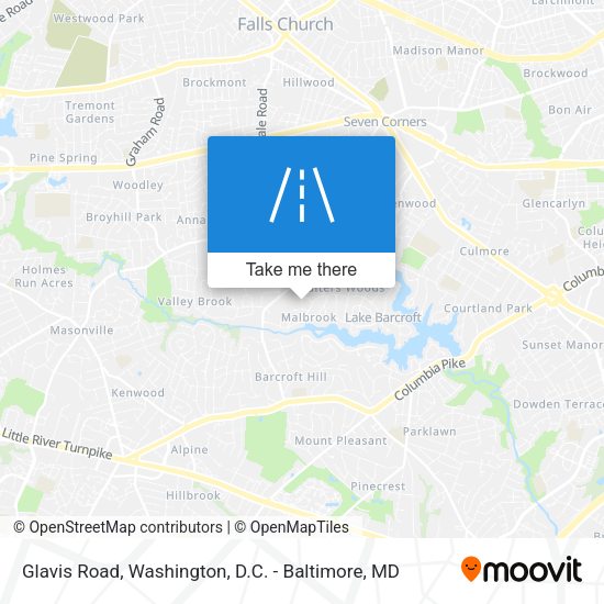 Glavis Road map