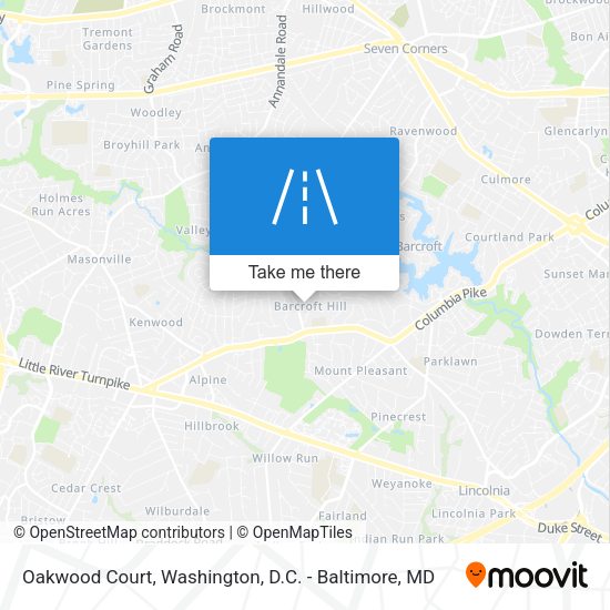 Mapa de Oakwood Court