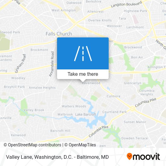 Valley Lane map