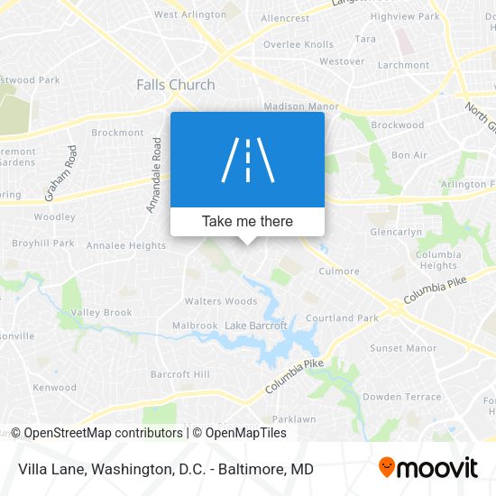 Villa Lane map