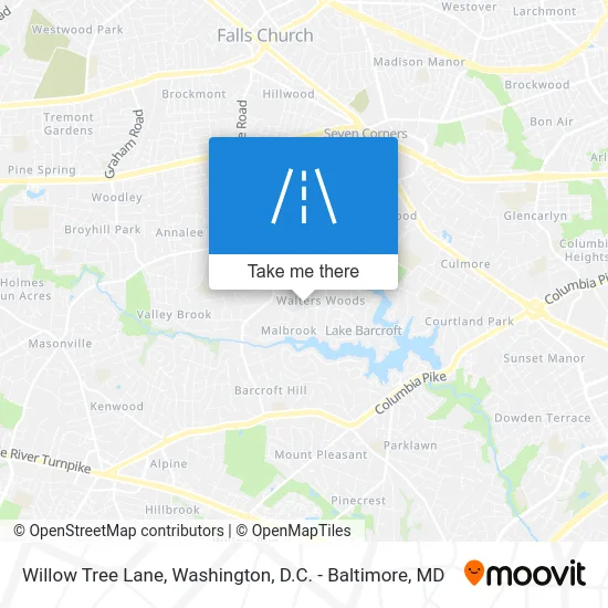 Willow Tree Lane map