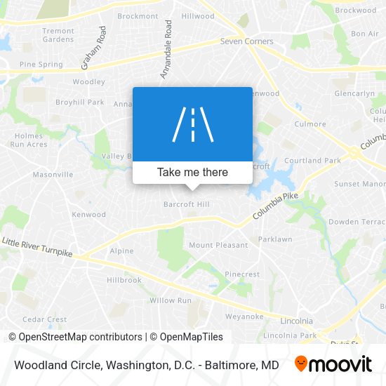 Woodland Circle map