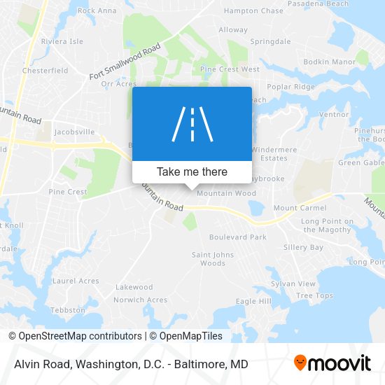 Alvin Road map