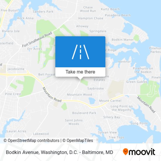 Mapa de Bodkin Avenue