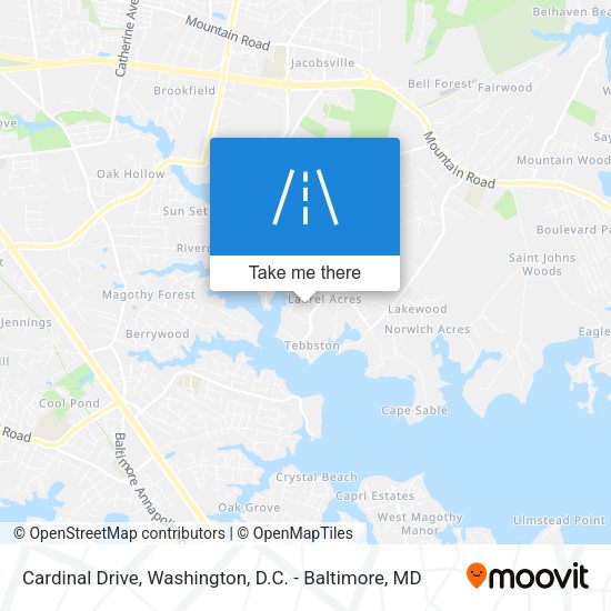 Cardinal Drive map