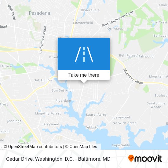 Cedar Drive map