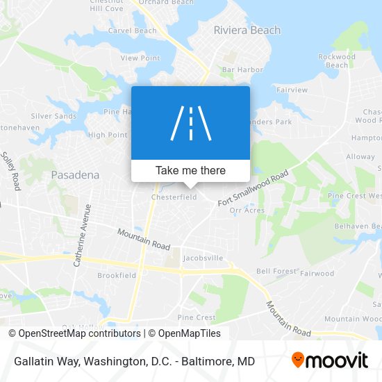 Gallatin Way map