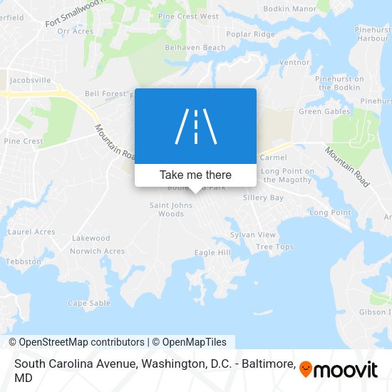 South Carolina Avenue map