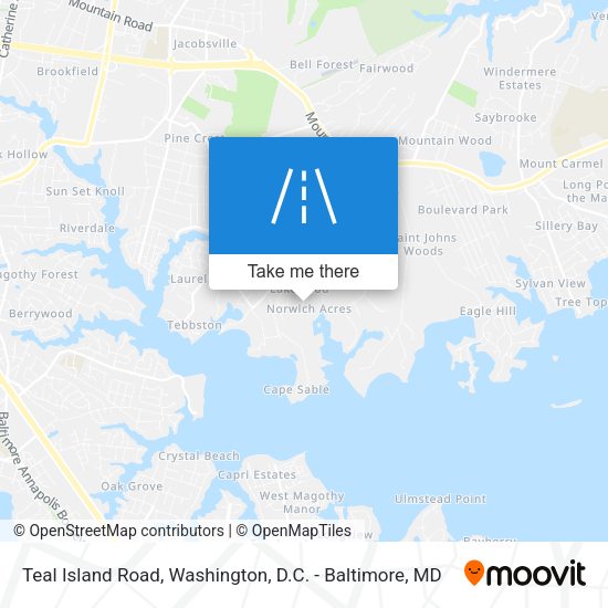 Teal Island Road map