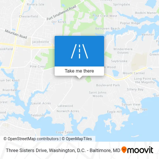 Three Sisters Drive map