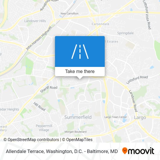 Allendale Terrace map