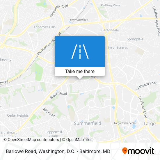 Barlowe Road map