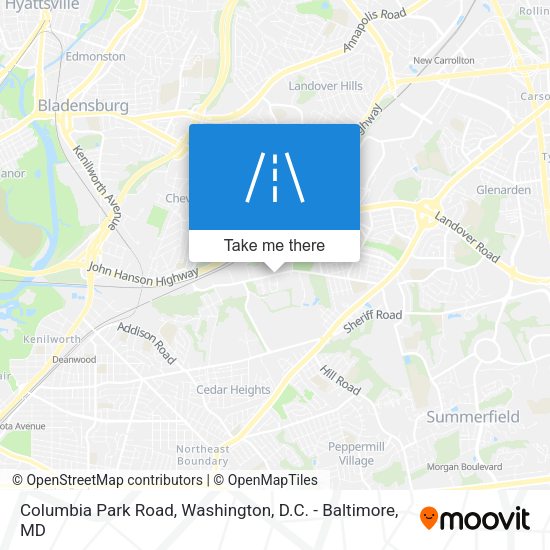 Columbia Park Road map