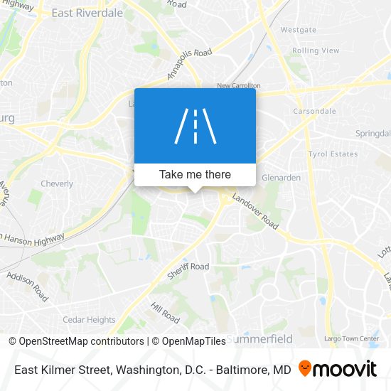 East Kilmer Street map