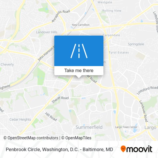 Penbrook Circle map