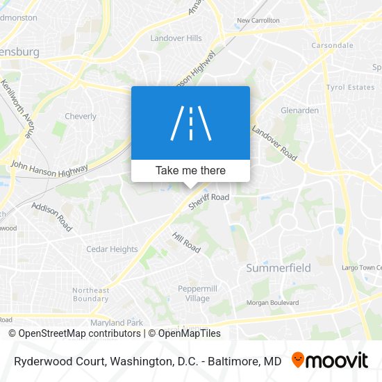 Ryderwood Court map